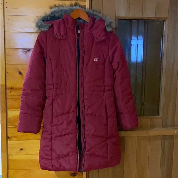 Calvin Klein Jeans Other - Girls Calvin Klein Burgundy coat - size 12/14